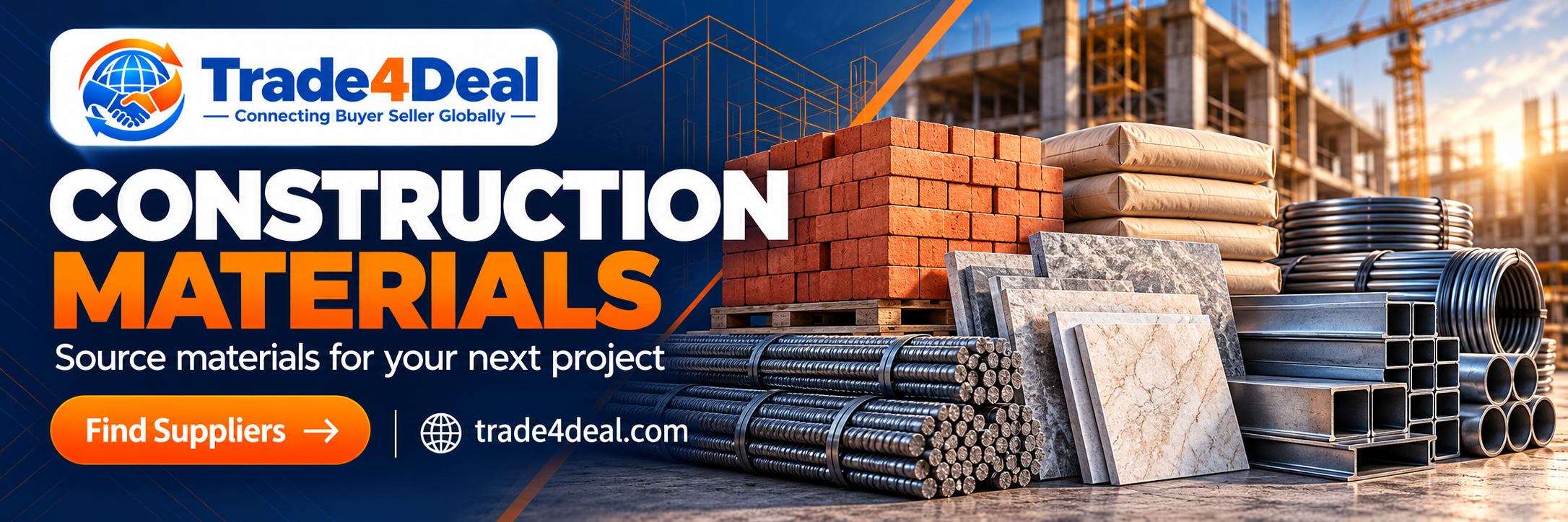 Trade4Deal construction materials banner